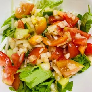 水菜のカラフルサラダ